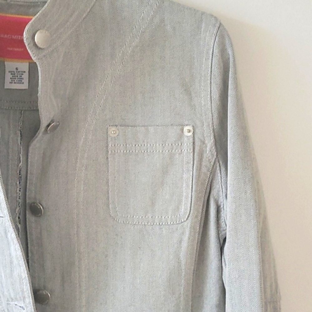 Issac Mizrahi Grey Jacket Sz Small - Picture 3 of 4